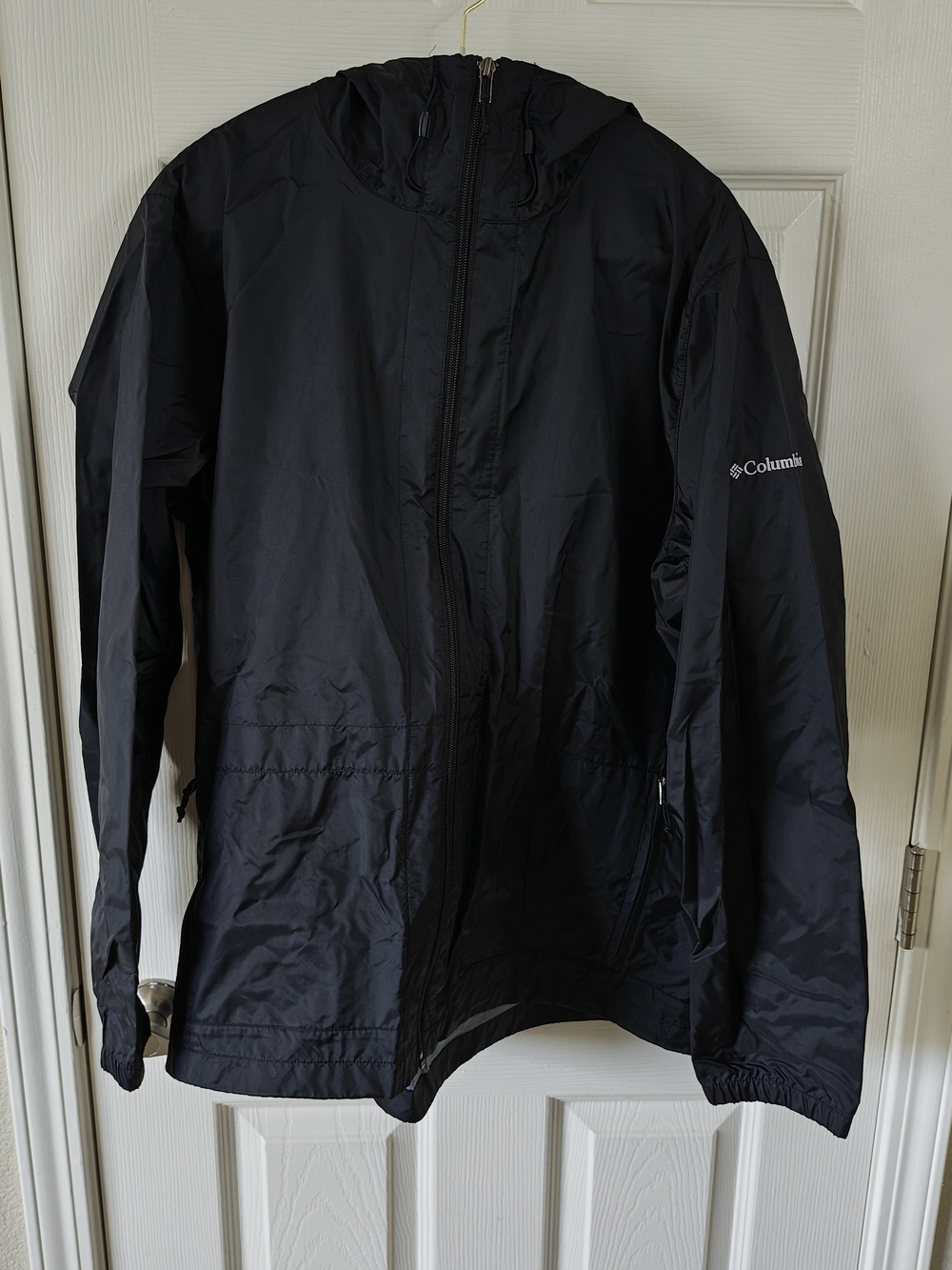 Columbia Women's Plus Black Hooded Raincoat